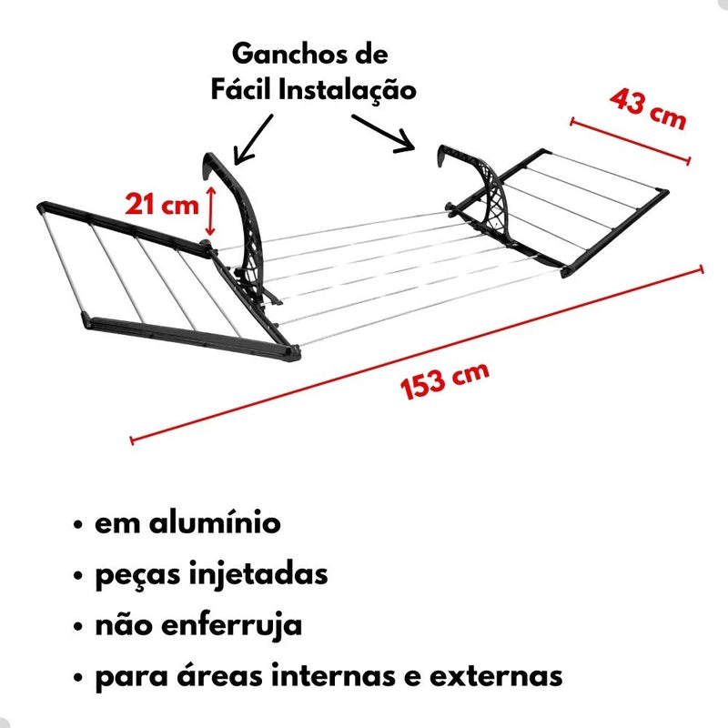 Varal Suspenso Prático | Secagem Rápida e Sem Ocupar Espaço