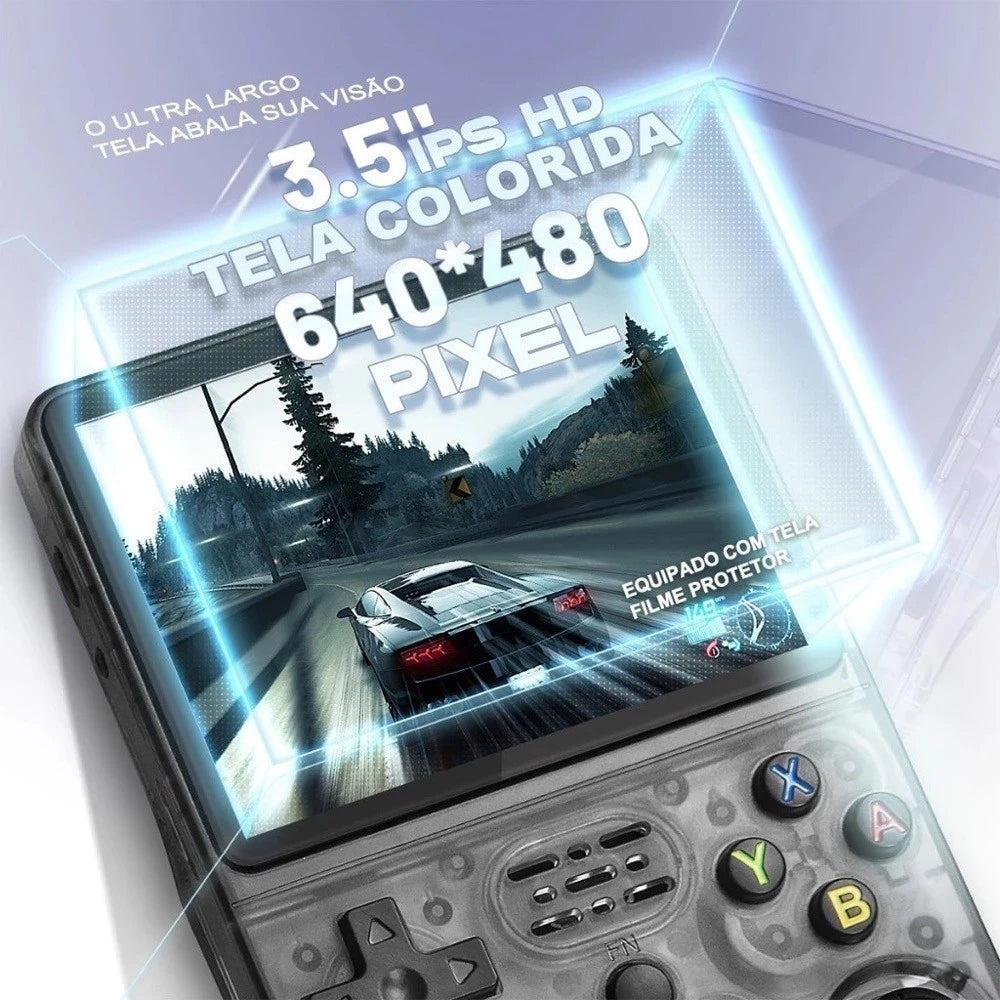 Video Game Portátil R36S | 15.000 Jogos Clássicos com Tela IPS e 64GB