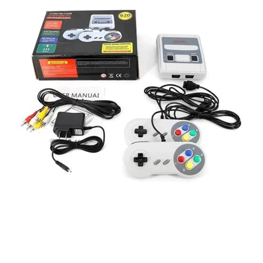 Video Game Retrô Super Nintendo Mini SNES | 620 Jogos Clássicos com 2 Controles