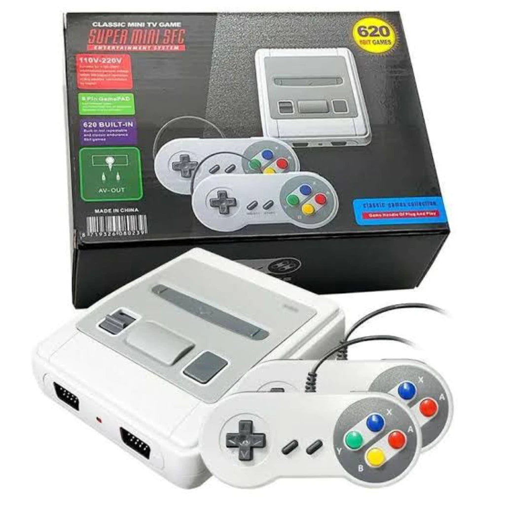 Video Game Retrô Super Nintendo Mini SNES | 620 Jogos Clássicos com 2 Controles