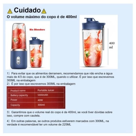Espremedor Portátil SucoFácil 400mL