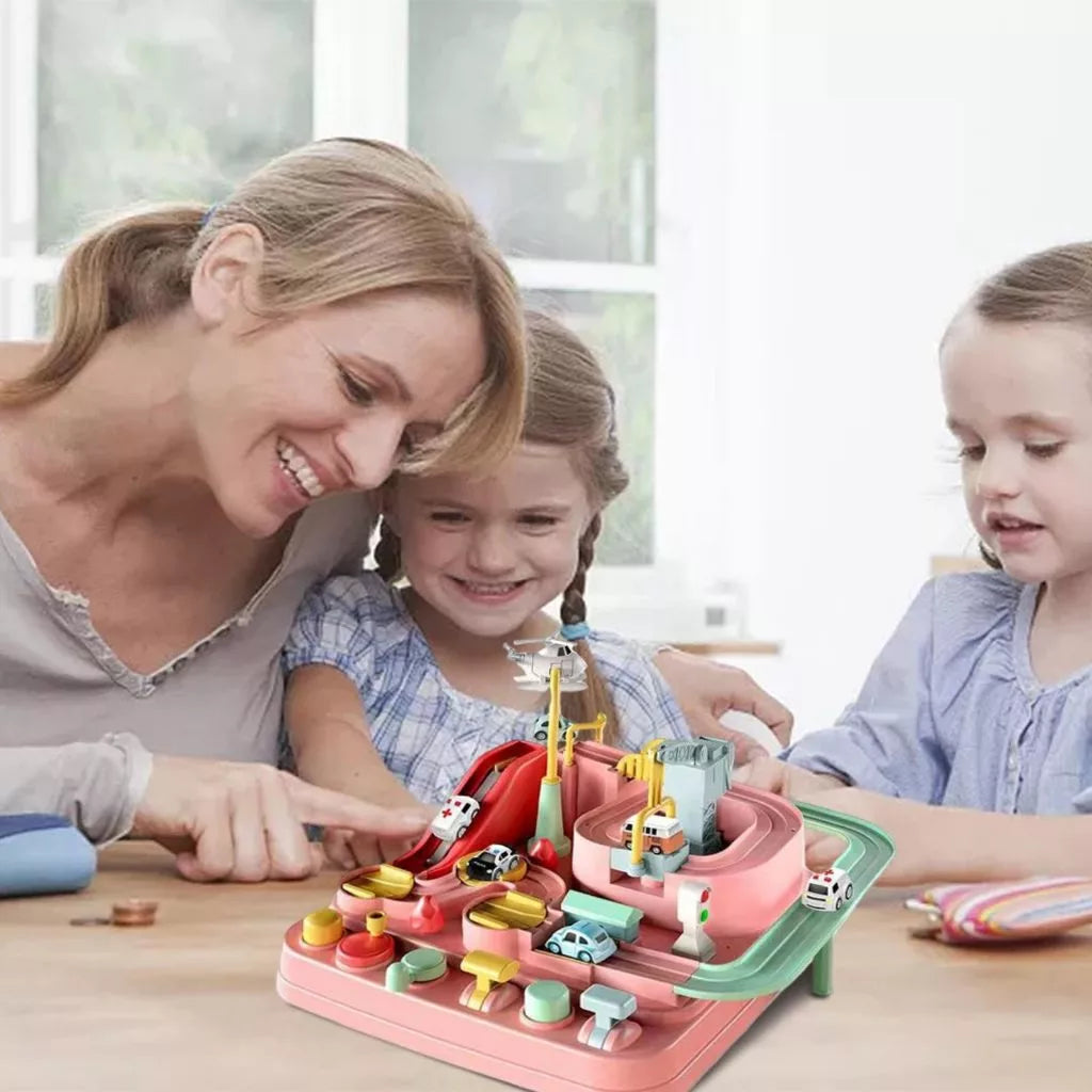 Pista de Carrinhos Educativa Montessori | Brinquedo Sem Pilhas para Crianças