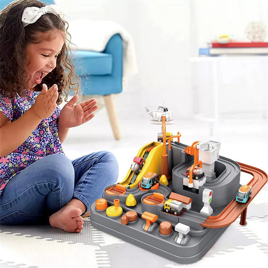 Pista de Carrinhos Educativa Montessori | Brinquedo Sem Pilhas para Crianças