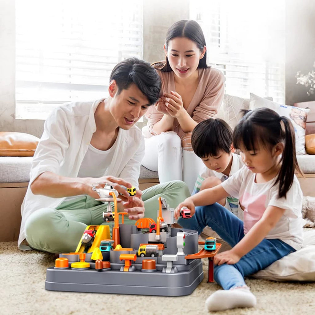 Pista de Carrinhos Educativa Montessori | Brinquedo Sem Pilhas para Crianças