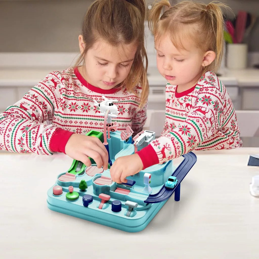 Pista de Carrinhos Educativa Montessori | Brinquedo Sem Pilhas para Crianças