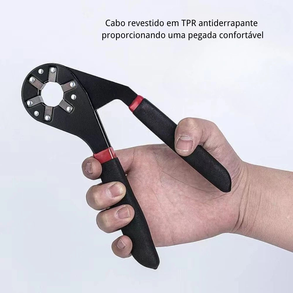 Chave Mágica TorqueGrip 8 Polegadas | Cabo Antiderrapante e Ajuste Rápido para Uso Profissional e Doméstico