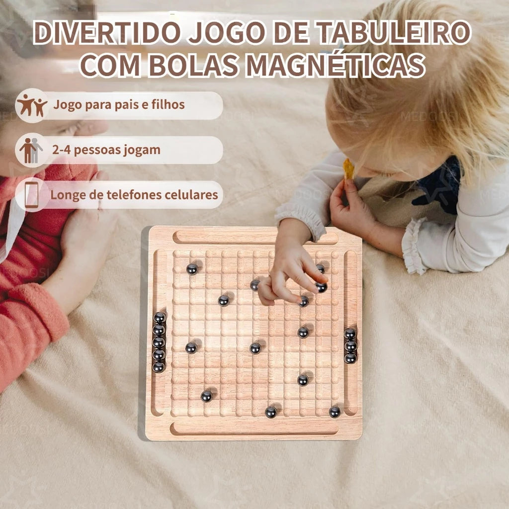 Tabuleiro Magnético de Madeira | Estimule o Raciocínio das Crianças