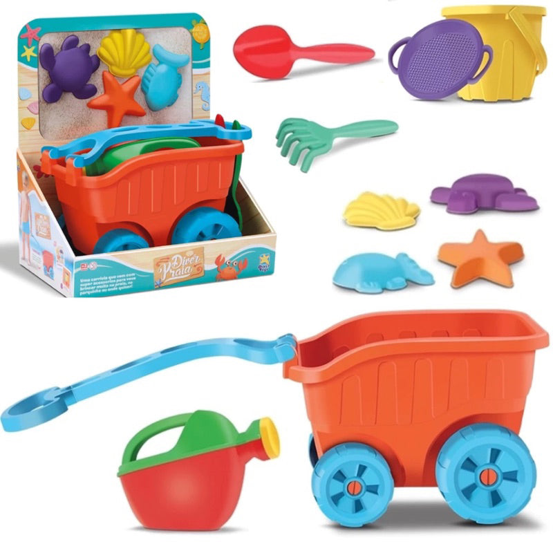 Carrinho de Praia Infantil com Rodinhas