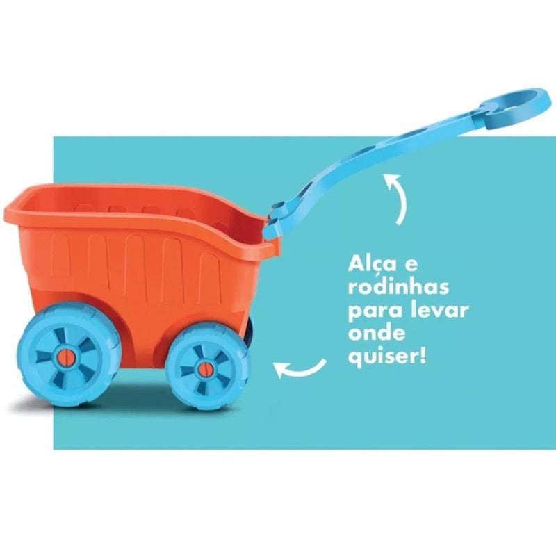 Carrinho de Praia Infantil com Rodinhas