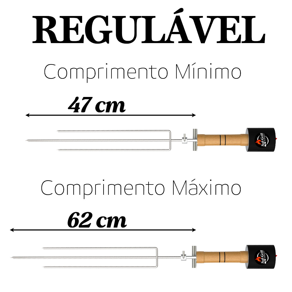 Espeto Giratório Elétrico Premium