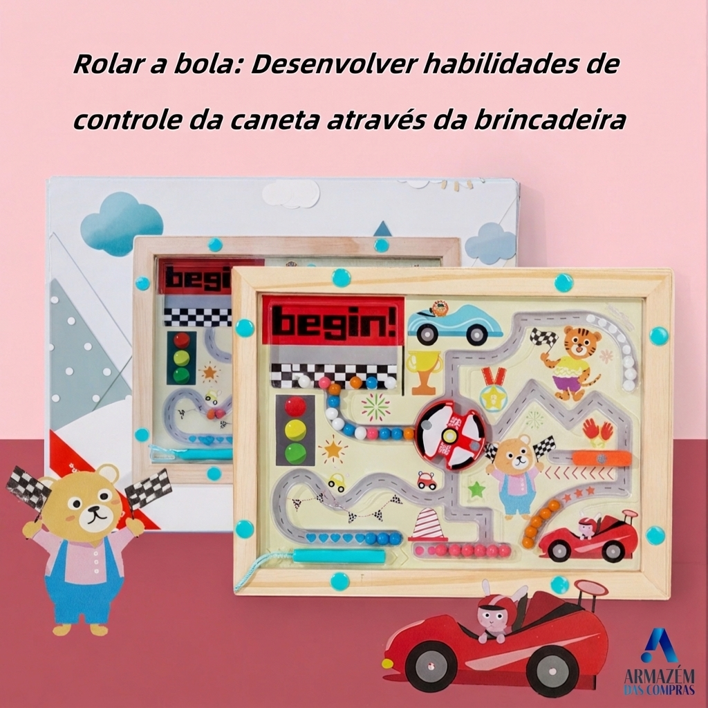 Jogo de Labirinto Magnético Infantil