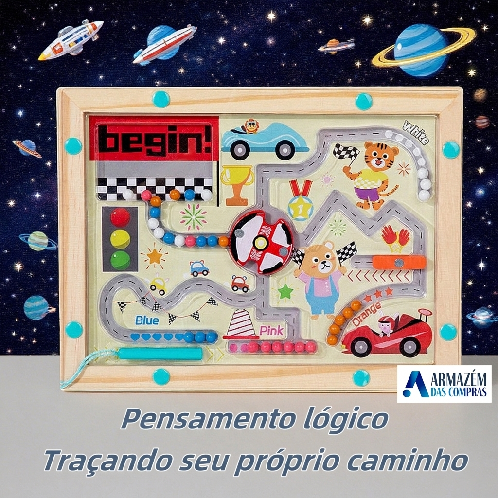 Jogo de Labirinto Magnético Infantil
