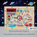 Jogo de Labirinto Magnético Infantil