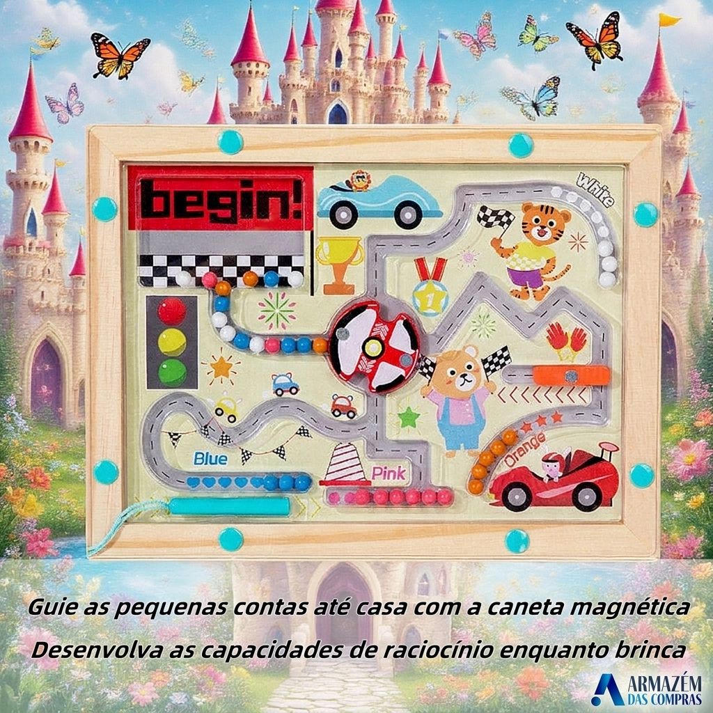 Jogo de Labirinto Magnético Infantil