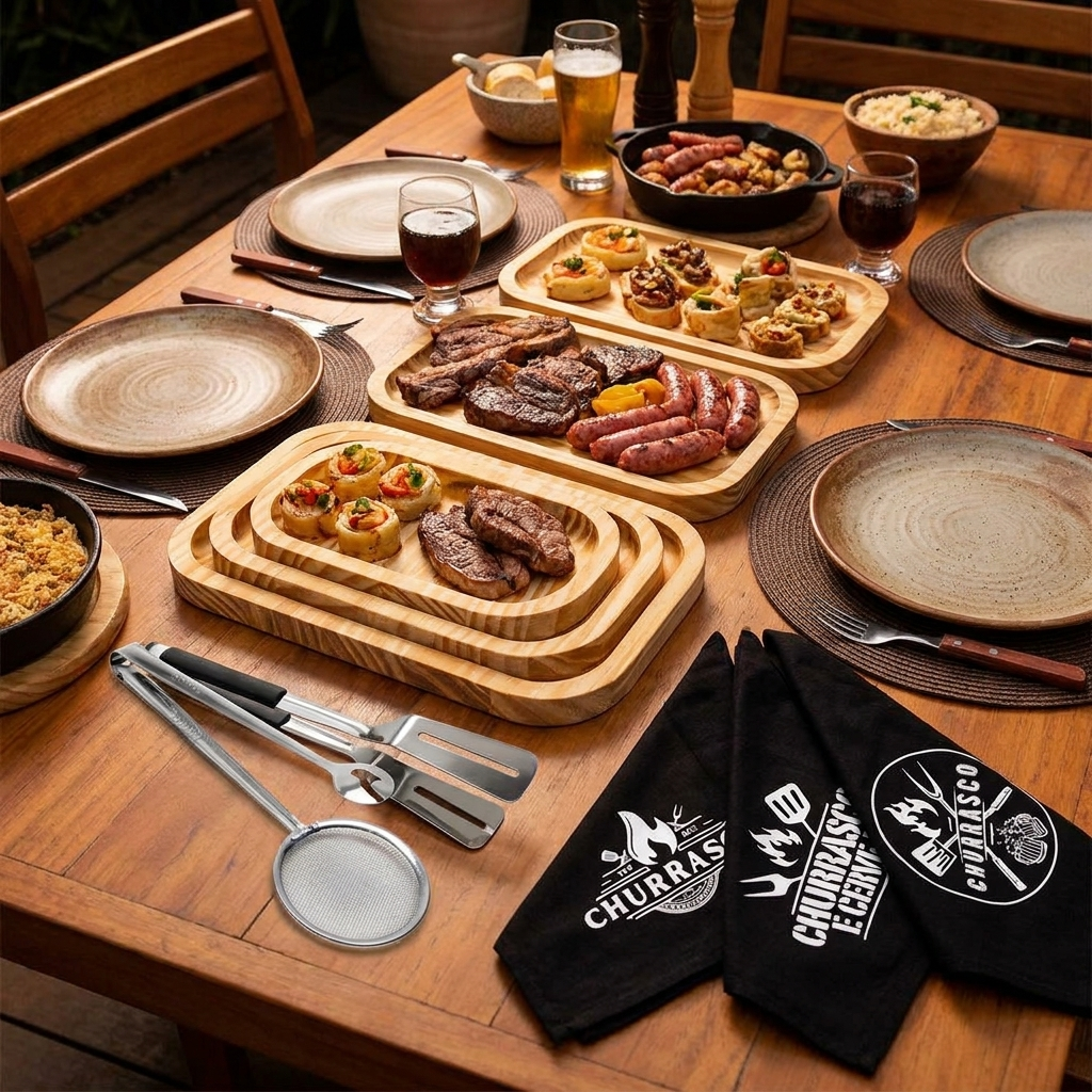 Kit Mesa do Churrasco - imagem ilustrativa do kit completo
