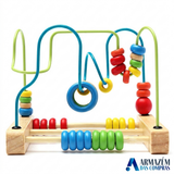 Labirinto de Contas Montessori | Aramado Educativo em Madeira MDF