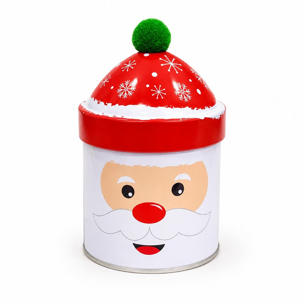 Lata Natalina Papai Noel com Tampa de Gorro