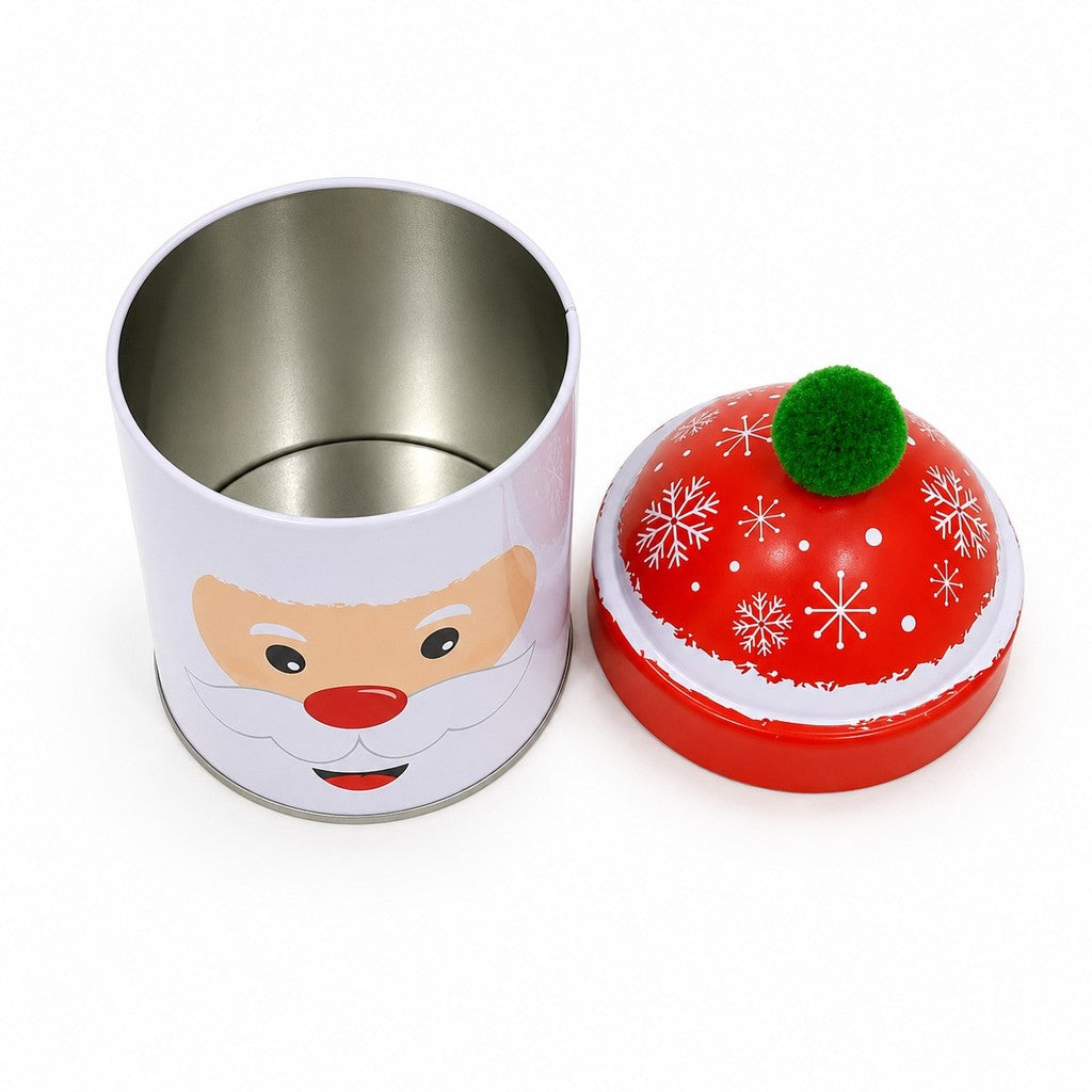 Lata Natalina Papai Noel com Tampa de Gorro