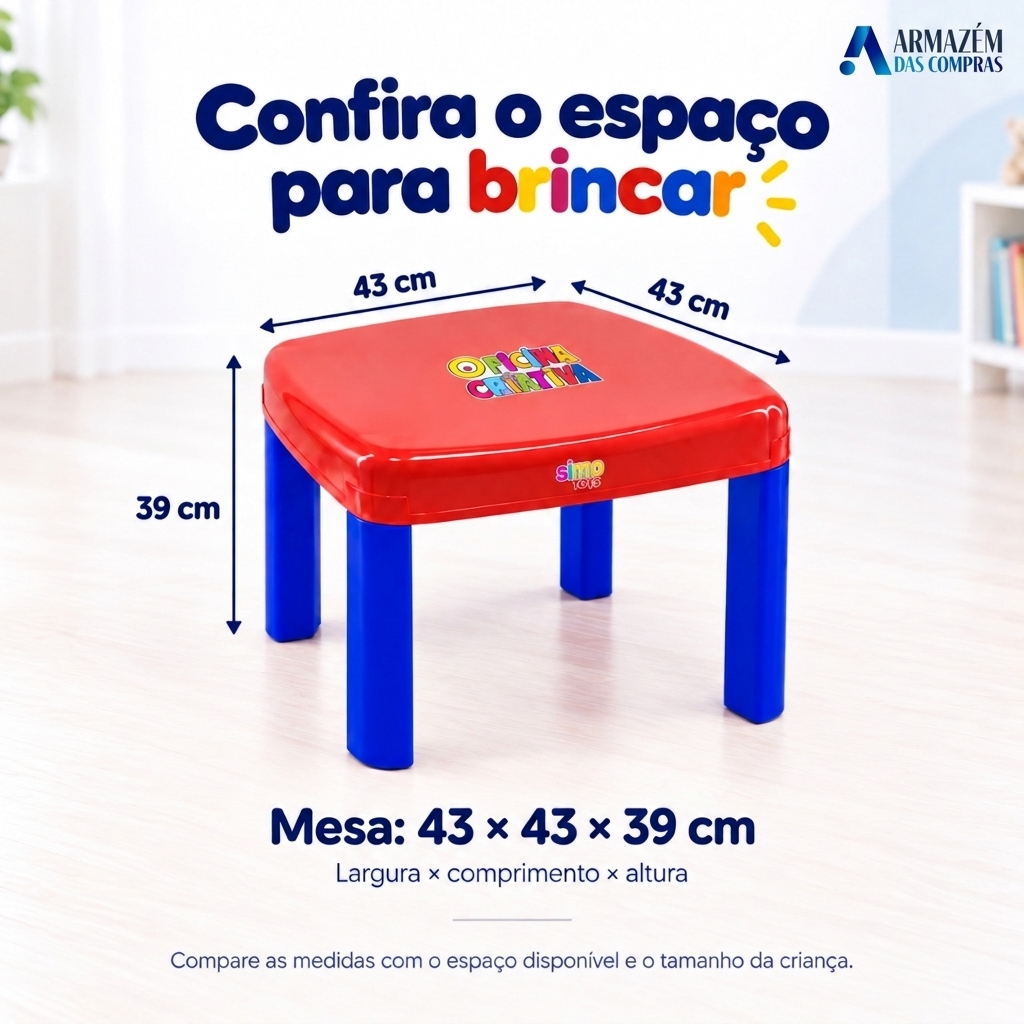 Mesa Infantil com Cadeiras Desmontável
