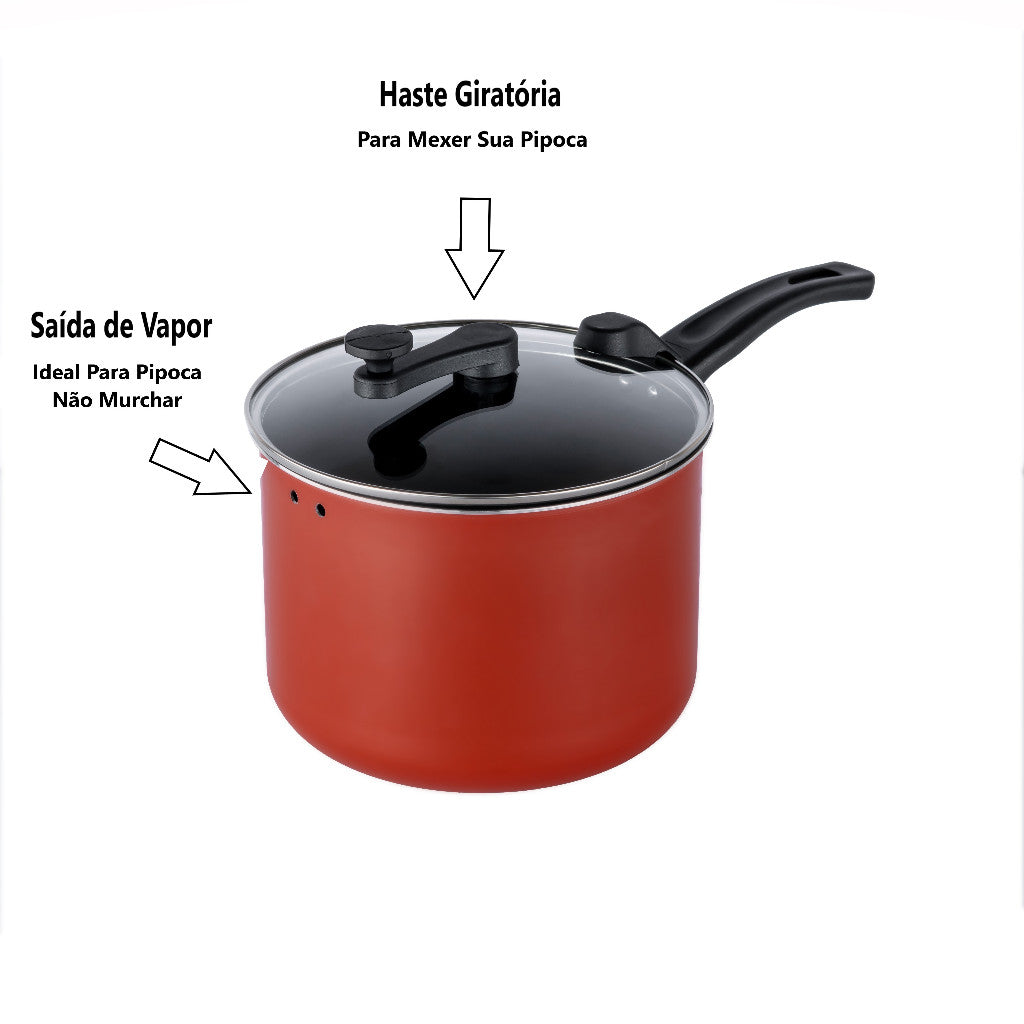 Pipoqueira de Alumínio Antiaderente 4,5L