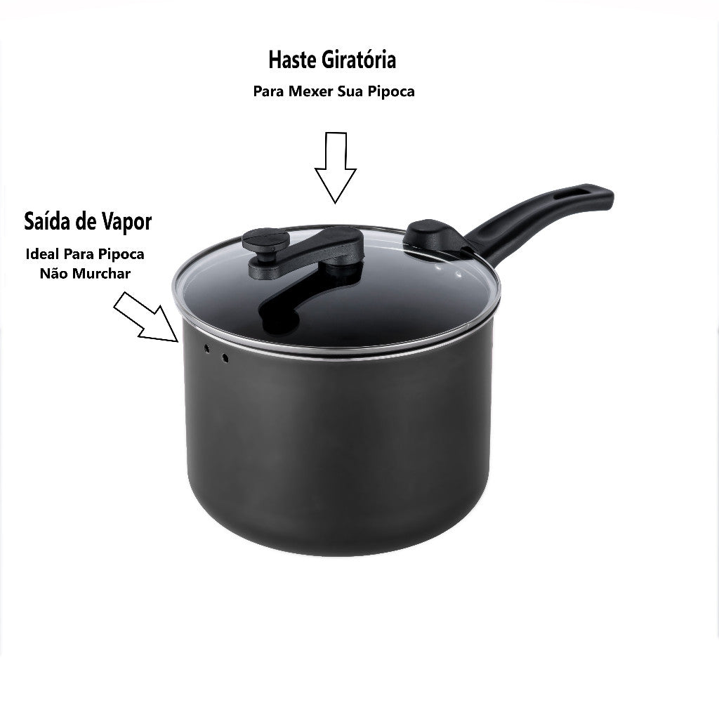 Pipoqueira de Alumínio Antiaderente 4,5L