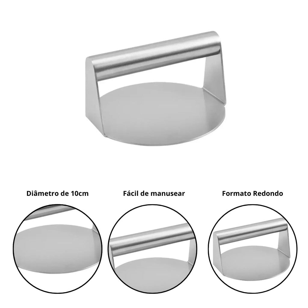 Prensa para Hambúrguer Inox
