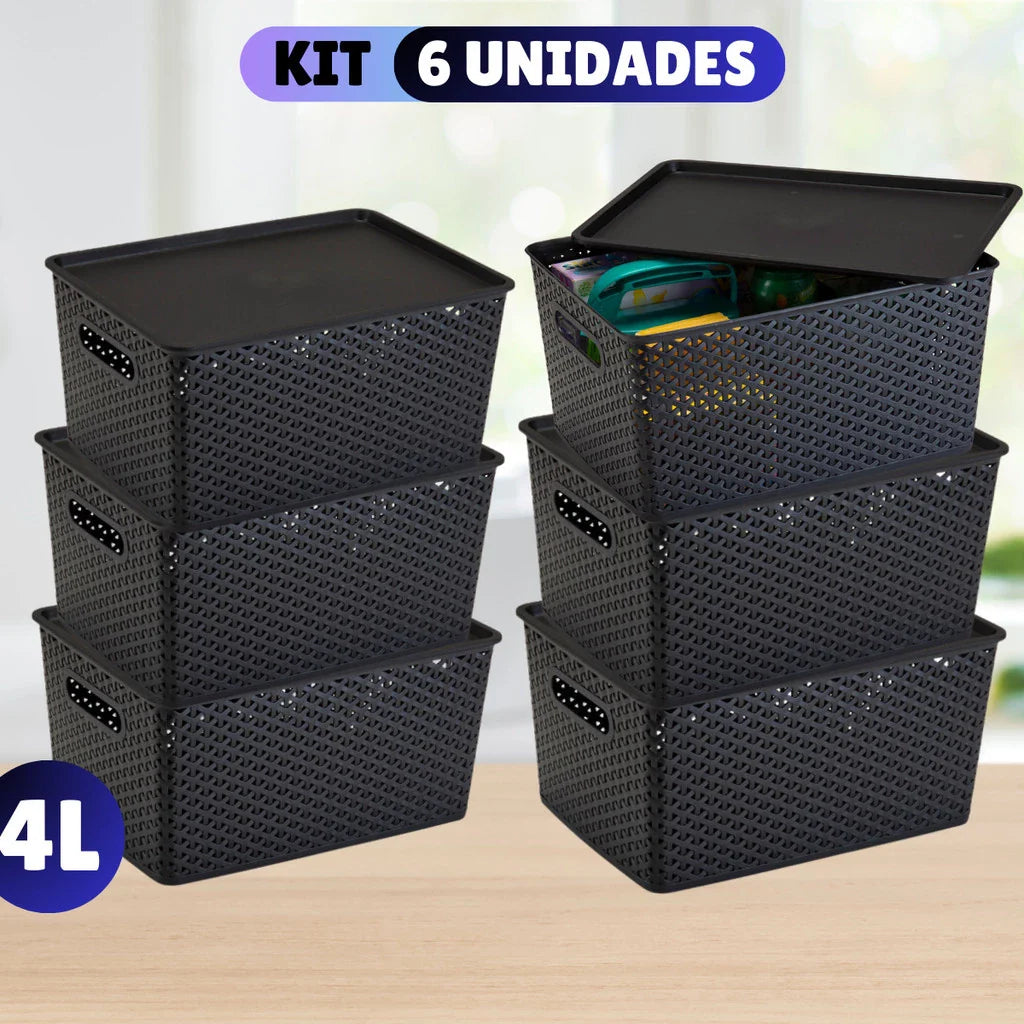 Kit 6 Organizadores 4 Litros