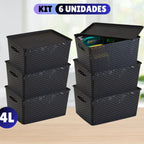 Kit 6 Organizadores 4 Litros