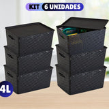Kit 6 Organizadores 4 Litros