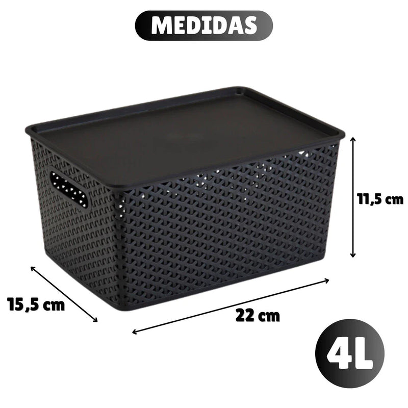 Kit 6 Organizadores 4 Litros
